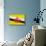 Brunei Flag Design with Wood Patterning - Flags of the World Series-Philippe Hugonnard-Mounted Art Print displayed on a wall