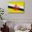 Brunei Flag Design with Wood Patterning - Flags of the World Series-Philippe Hugonnard-Stretched Canvas displayed on a wall