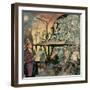 Brunel Supervising Tunnel Construction-McConnell-Framed Giclee Print