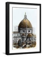 Brunelleschi's Dome of the Santa Maria Del Fiore Cathedral in Florence, Italy, Built in the 1400s-null-Framed Giclee Print