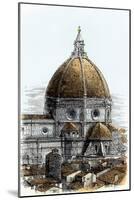 Brunelleschi's Dome of the Santa Maria Del Fiore Cathedral in Florence, Italy, Built in the 1400s-null-Mounted Giclee Print