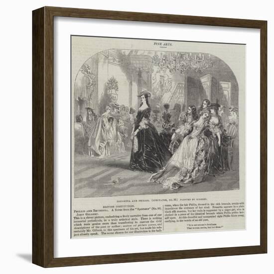 Brunetta and Phillis, Spectator, No 80-Sir John Gilbert-Framed Giclee Print