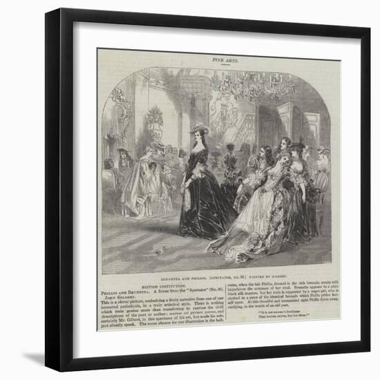 Brunetta and Phillis, Spectator, No 80-Sir John Gilbert-Framed Giclee Print