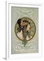 Brunette, 1897-Alphonse Mucha-Framed Giclee Print