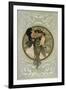 Brunette, 1897-Alphonse Mucha-Framed Giclee Print