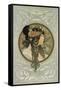 Brunette, 1897-Alphonse Mucha-Framed Stretched Canvas
