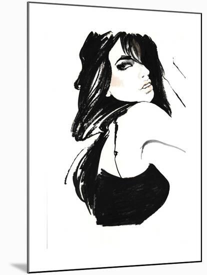 Brunette 1-FS Studio-Mounted Giclee Print