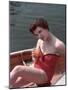 Brunette in Boat-Charles Woof-Mounted Photographic Print