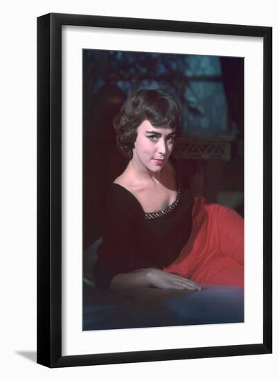 Brunette in Red Trousers-Charles Woof-Framed Photographic Print