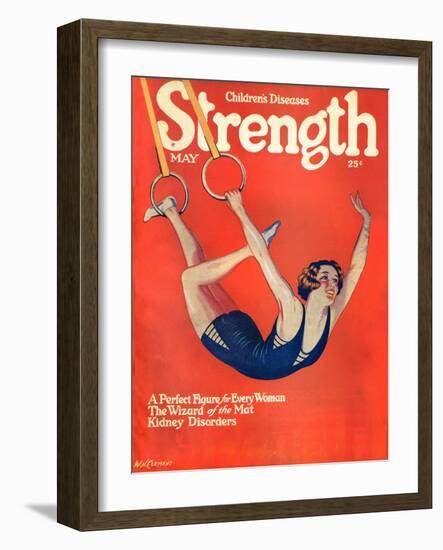 Brunette on Rings 1927-WN Clement-Framed Art Print