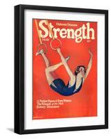 Brunette on Rings 1927-WN Clement-Framed Art Print