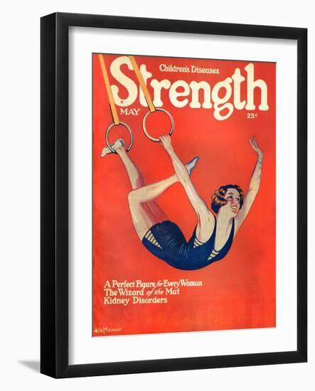 Brunette on Rings 1927-WN Clement-Framed Art Print