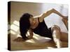 Brunette Stretching-null-Stretched Canvas