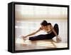 Brunette Stretching-null-Framed Stretched Canvas