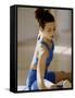 Brunette Stretching-null-Framed Stretched Canvas