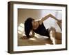 Brunette Stretching-null-Framed Photographic Print