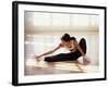 Brunette Stretching-null-Framed Photographic Print