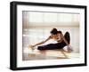 Brunette Stretching-null-Framed Photographic Print