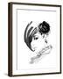 Brunette with Rose-FS Studio-Framed Giclee Print