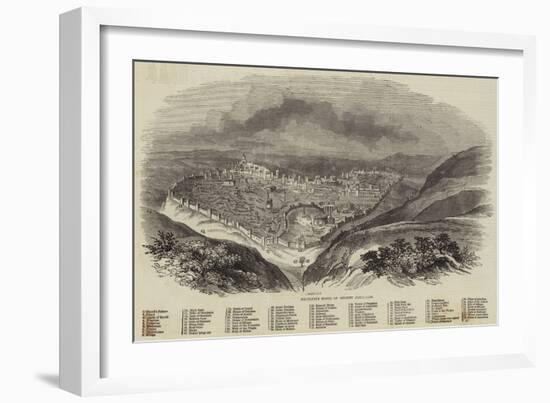 Brunetti's Model of Ancient Jerusalem-null-Framed Giclee Print