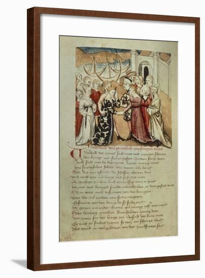 Brunhild Enters Worms, Kriemhild Hails Brunhild and Gunther-null-Framed Giclee Print