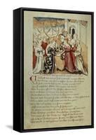 Brunhild Enters Worms, Kriemhild Hails Brunhild and Gunther-null-Framed Stretched Canvas