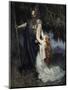 Brunhilde knelt at his feet, from 'The Stories of Wagner's Operas' by J. Walker McSpadden-Ferdinand Leeke-Mounted Giclee Print