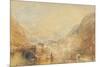 Brunnen from the Lake of Lucerne, 1845 (W/C & Bodycolour on Paper)-Joseph Mallord William Turner-Mounted Giclee Print