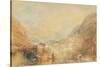 Brunnen from the Lake of Lucerne, 1845 (W/C & Bodycolour on Paper)-Joseph Mallord William Turner-Stretched Canvas