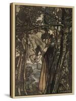 Brunnhilde and Horse-Arthur Rackham-Stretched Canvas