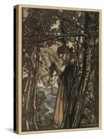 Brunnhilde and Horse-Arthur Rackham-Stretched Canvas