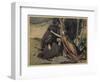 Brunnhilde and Wotan-Arthur Rackham-Framed Art Print