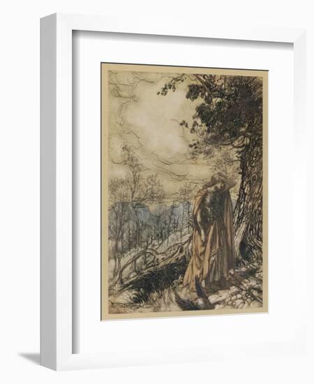 Brunnhilde Dismayedg-Arthur Rackham-Framed Art Print