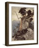 Brunnhilde, from 'The Rhinegold and the Valkyrie', 1910-Arthur Rackham-Framed Giclee Print