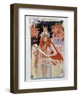 Brunnhilde, Illustration from Die Walkure by Richard Wagner-Gaston Bussiere-Framed Giclee Print