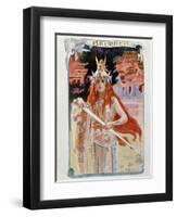 Brunnhilde, Illustration from Die Walkure by Richard Wagner-Gaston Bussiere-Framed Giclee Print