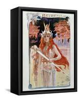 Brunnhilde, Illustration from Die Walkure by Richard Wagner-Gaston Bussiere-Framed Stretched Canvas