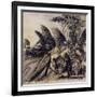 Brunnhilde Implores the Valkyries, Illustration from 'The Rhinegold and the Valkyrie'-Arthur Rackham-Framed Giclee Print