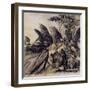 Brunnhilde Implores the Valkyries, Illustration from 'The Rhinegold and the Valkyrie'-Arthur Rackham-Framed Giclee Print