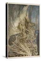 Brunnhilde's End-Arthur Rackham-Stretched Canvas