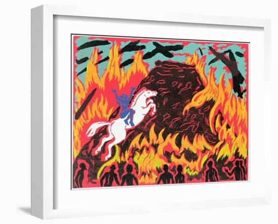 Brunnhilde's Immolation, Illustration from 'Gotterdammerung'-Phil Redford-Framed Giclee Print