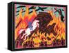 Brunnhilde's Immolation, Illustration from 'Gotterdammerung'-Phil Redford-Framed Stretched Canvas