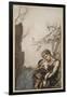 Brunnhilde throws herself into Siegfried's arms, illustration 'Siegfried and the Twilight of Gods'-Arthur Rackham-Framed Giclee Print