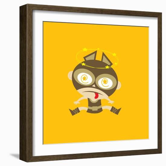 Bruno Knocked Out-null-Framed Giclee Print
