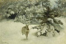 A Hare in the Snow-Bruno Liljefors-Stretched Canvas