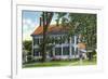 Brunswick, Maine - Exterior View of the Harriet Beecher Stowe House-Lantern Press-Framed Premium Giclee Print