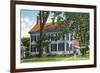 Brunswick, Maine - Exterior View of the Harriet Beecher Stowe House-Lantern Press-Framed Premium Giclee Print