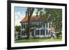 Brunswick, Maine - Exterior View of the Harriet Beecher Stowe House-Lantern Press-Framed Premium Giclee Print