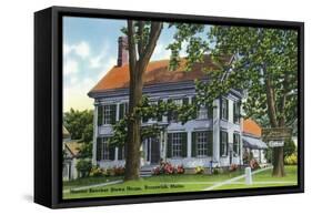 Brunswick, Maine - Exterior View of the Harriet Beecher Stowe House-Lantern Press-Framed Stretched Canvas