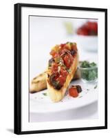 Bruschetta with Tomatoes and Olives-Ian Garlick-Framed Photographic Print